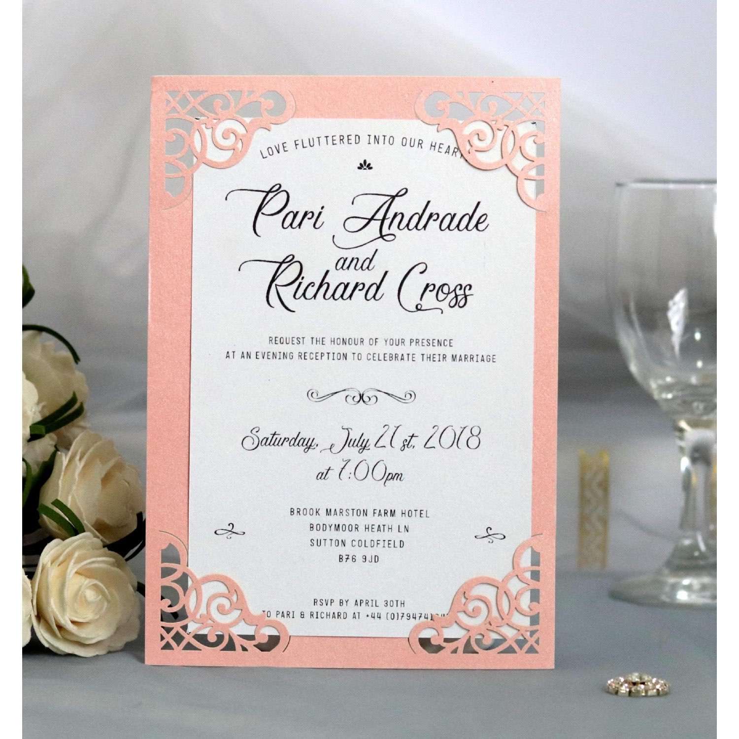 Thank You Card Annual Meeting Invitation Card Laser Cut Paper Personalized Custom